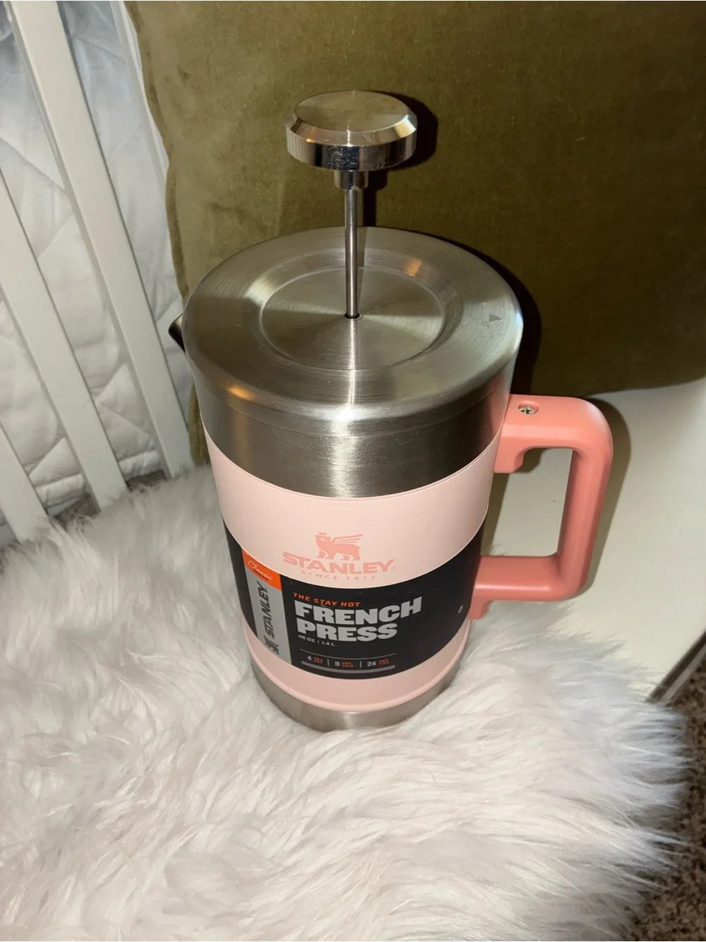 New Stanley The Stay Hot Classic Vacuum-Insulated French Press - 48 oz.